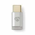 USB-adapter | USB 2.0 | USB Type-C Han | USB Micro-B Hun | Guldplateret | Sølv | Cover Window Box