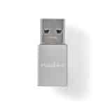 USB-adapter | USB 3.2 Gen 1 | USB-A han | USB Type-C Hun | Nikkelplateret | Lige | Aluminium | Sølv | Cover Window Box