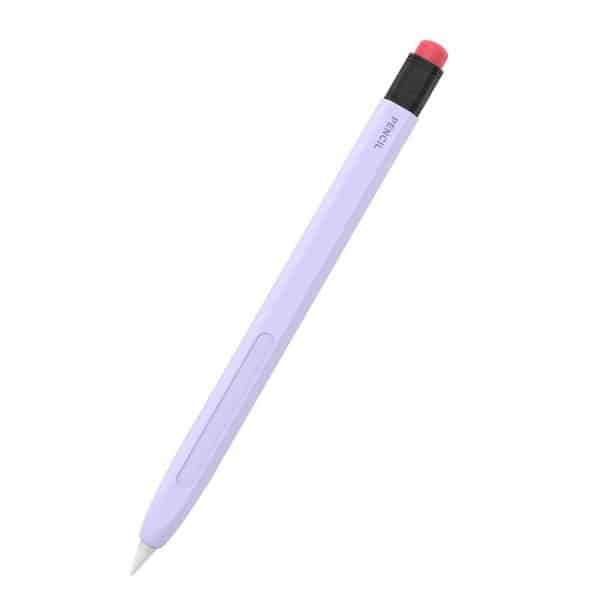 Apple Pencil 1 Gen. Fleksibelt Silikone Blyant Cover - Lilla
