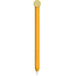 Apple Pencil 2 Gen. Fleksibelt Silikone Cover m. Motiv - Appelsin