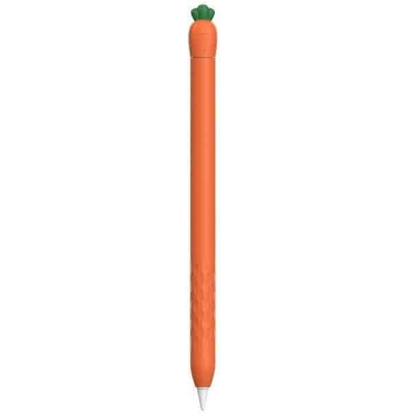 Apple Pencil 2 Gen. Fleksibelt Silikone Cover m. Motiv - Gulerod