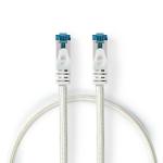 Cat 6a kabel | S/FTP | RJ45 Han | RJ45 Han | 0.50 m | Snagless | Runde | Flettet / PVC | Sølv | Cover Window Box