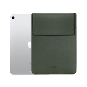 iPad Air 13" (2024/2025) - BUBM® - Vertigo Læder Sleeve / Cover - Mørkegrøn