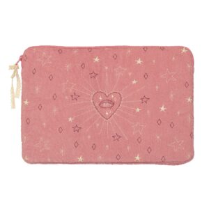 Maanesten - Computertaske - Computer Sleeve 13" - Pink Magic Heart & Moon Pink